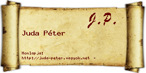 Juda Péter névjegykártya