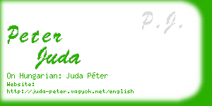 peter juda business card